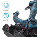 Blue Resin Anchor Aquarium Ornament Fish Tank Decoration with Silver Chain - view 4