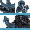 Blue Resin Anchor Aquarium Ornament Fish Tank Decoration with Silver Chain - view 5