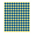 Blue Round Sticker Dots - 13 mm, 132 Dots, 1 Sheet