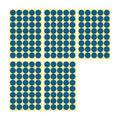 Blue Round Sticker Dots - 25 mm, 40 Dots per Sheet, 5 Sheets