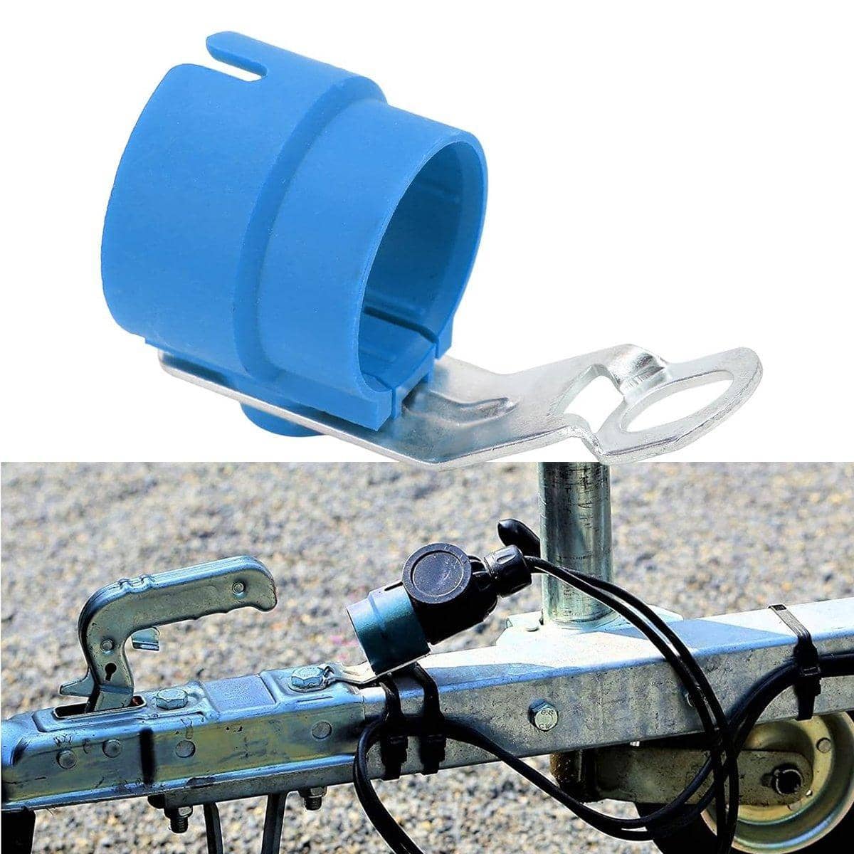 Blue Trailer Connector Retainer Heavy Duty Hitch Plug Holder for Trucks, Pack of 2 - view 5