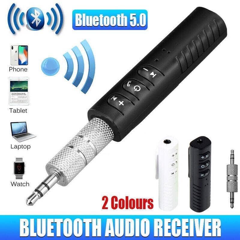 Bluetooth 5.0 Audio Receiver with 3.5 mm AUX for Car and Home Stereo - Black - view 2