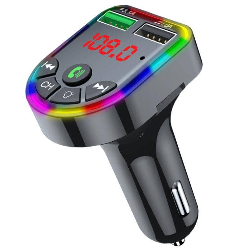 Bluetooth Car FM Transmitter with Dual USB Charger and RGB Lights - view 2