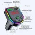 Bluetooth Car FM Transmitter with Dual USB Charger and RGB Lights - view 3