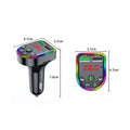 Bluetooth Car FM Transmitter with Dual USB Charger and RGB Lights - view 4
