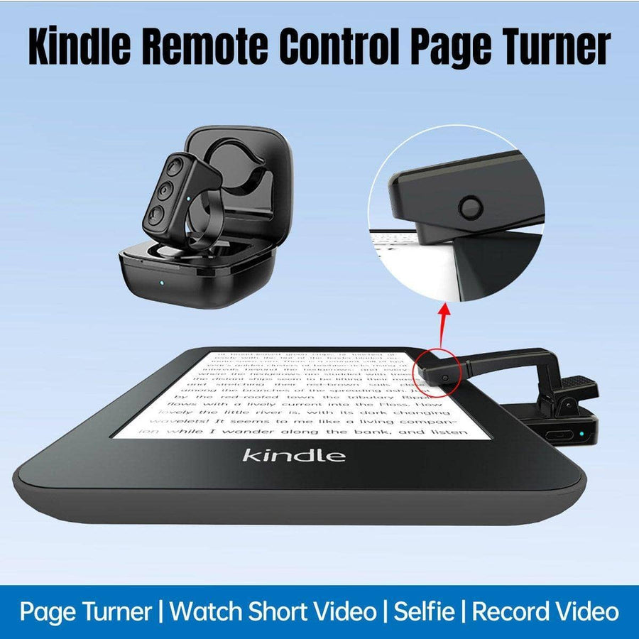 Bluetooth Remote Page Turner Ring for Kindle and E-Readers, Hands Free