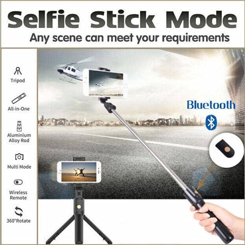 Bluetooth Selfie Stick Tripod with Remote, Extendable and Foldable - White - view 2