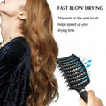 Boar Bristle Detangling Hairbrush, Vented Nylon Pin Brush - Purple - view 5