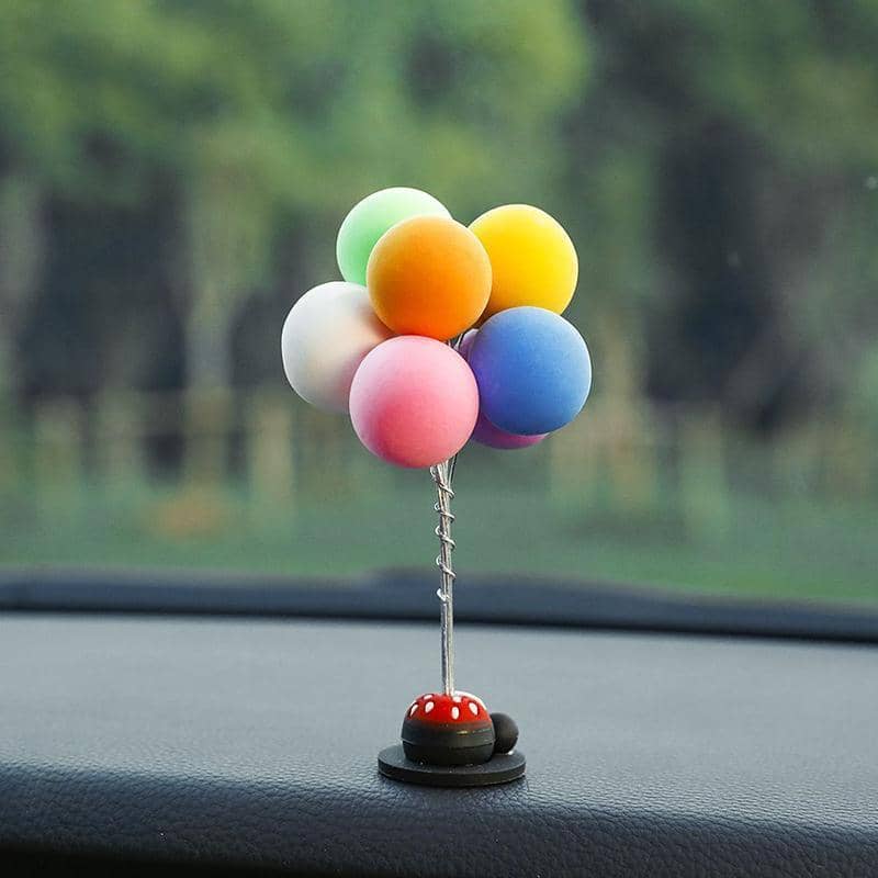 Bobblehead Balloon Car Dashboard Ornament - Pink - view 5
