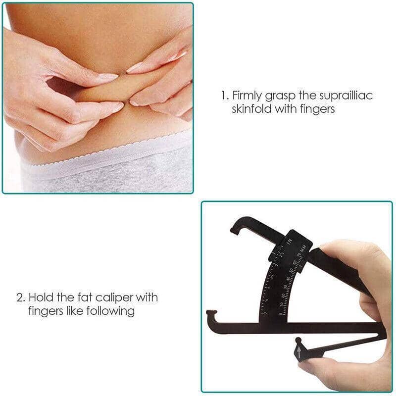 Body Fat Caliper Skinfold Measurement Tool - Black - view 5