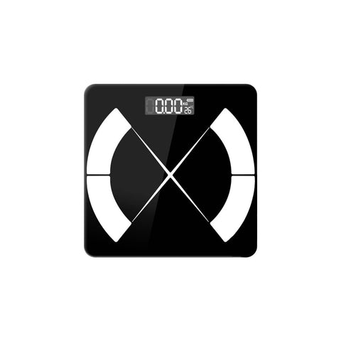 Body Fat Scale with Tempered Glass - Black