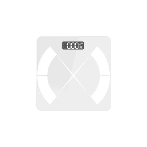 Body Fat Scale with Tempered Glass - White