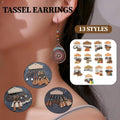 Bohemian Earrings, Set of 3 Pairs - Silver Shell, Rose and Spiral Disc - view 2