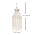 Bohemian Macrame Lampshade with Long Fringe, Pendant Light Cover for Home Decor - view 3