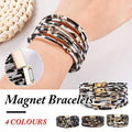 Bohemian Multi-Layer Faux Leather Leopard Print Bracelet - Brown, 19 cm - view 2