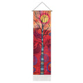 Bohemian Wall Hanging Tapestry - Tree of Life in Red and Orange