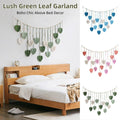 Bohemian Woven Leaf Tassel Wall Hanging for Bedroom Decor - Blue - view 2