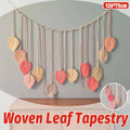 Bohemian Woven Leaf Wall Hanging Tapestry, 120 x 75 cm