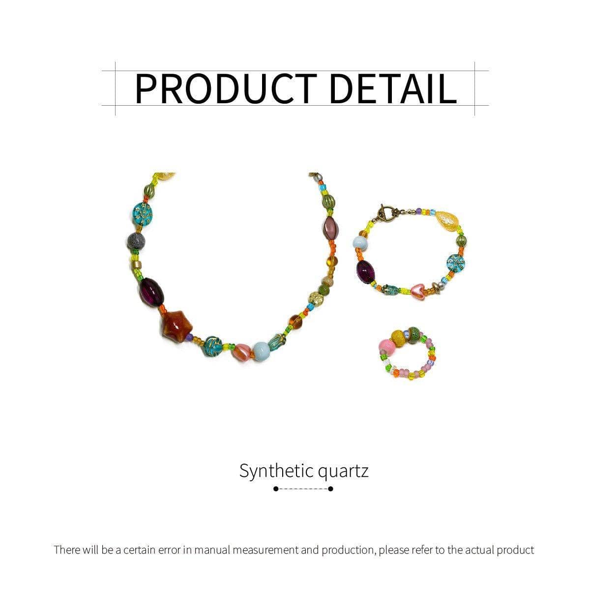 Boho Ethnic Beaded Ring - Multicolour - view 4