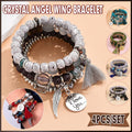 Boho Layered Charm Bracelet Set of 4 with Tassel - Royal Blue - view 2