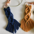 Boho Macrame Keychain with Tassel - Dark Blue - view 5