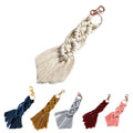 Boho Macrame Keychain with Tassel - Pink - view 3