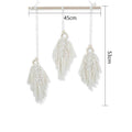 Boho Macrame Leaf Wall Hanging, Handmade Cotton Rope - 45 x 53 cm - view 4
