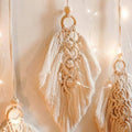 Boho Macrame Leaf Wall Hanging, Handmade Cotton Rope - 45 x 53 cm - view 5