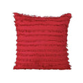 Boho Tassel Fringe Striped Cushion Cover, 45 x 45 cm - Red