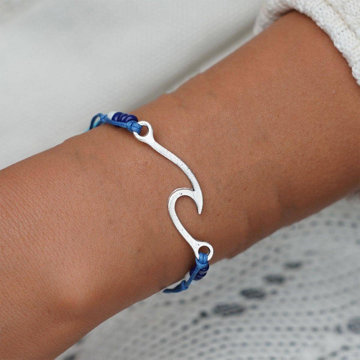Boho Woven Bracelet and Anklet Set, 3 Pieces - Black - view 5