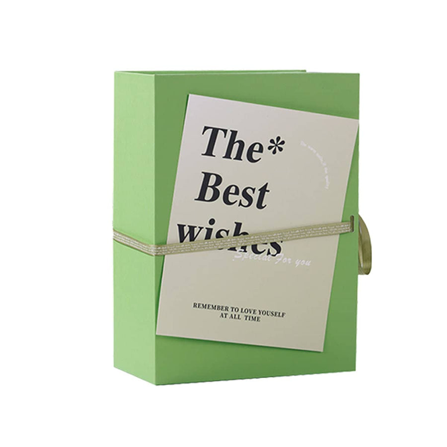 Book Style Flip Lid Gift Box Set with Handbag - 25 x 11 x 32 cm, Set of 2