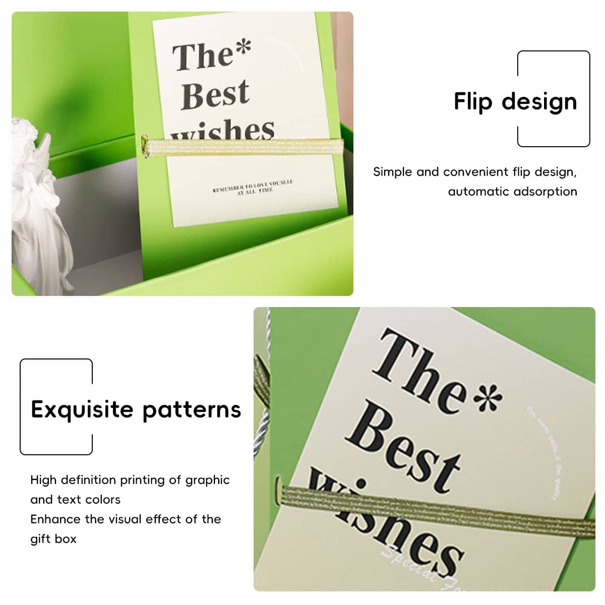 Book Style Flip Lid Gift Box Set with Handbag - 25 x 11 x 32 cm, Set of 2 - view 4