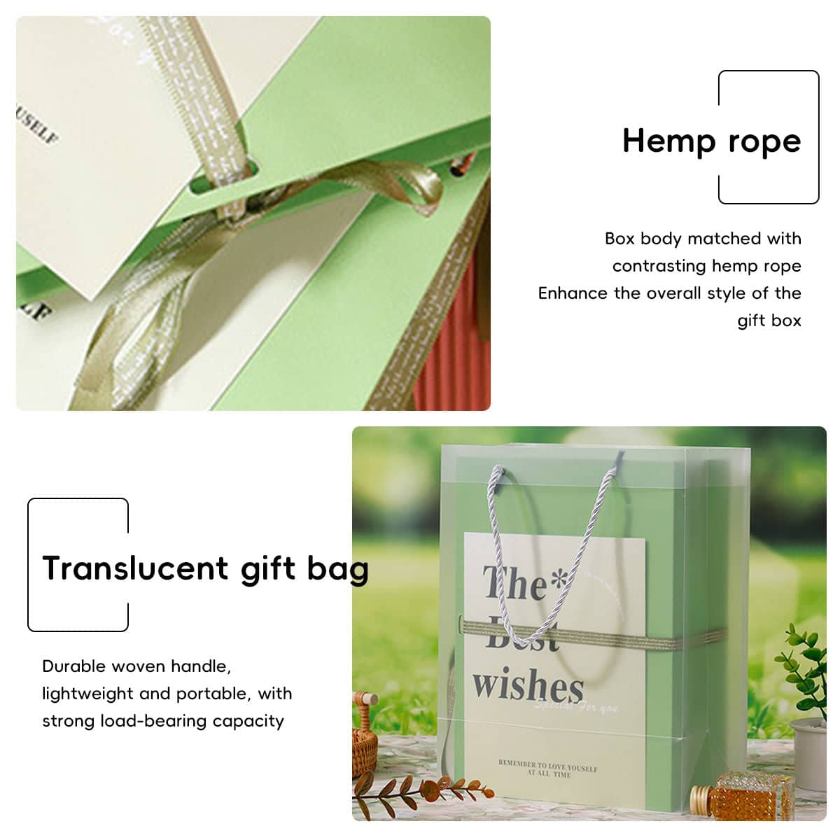 Book Style Flip Lid Gift Box Set with Handbag - 25 x 11 x 32 cm, Set of 2 - view 5