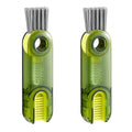 Bottle Cleaning Brush with 3-In-1 Rotating Heads - Green, 2 Pack