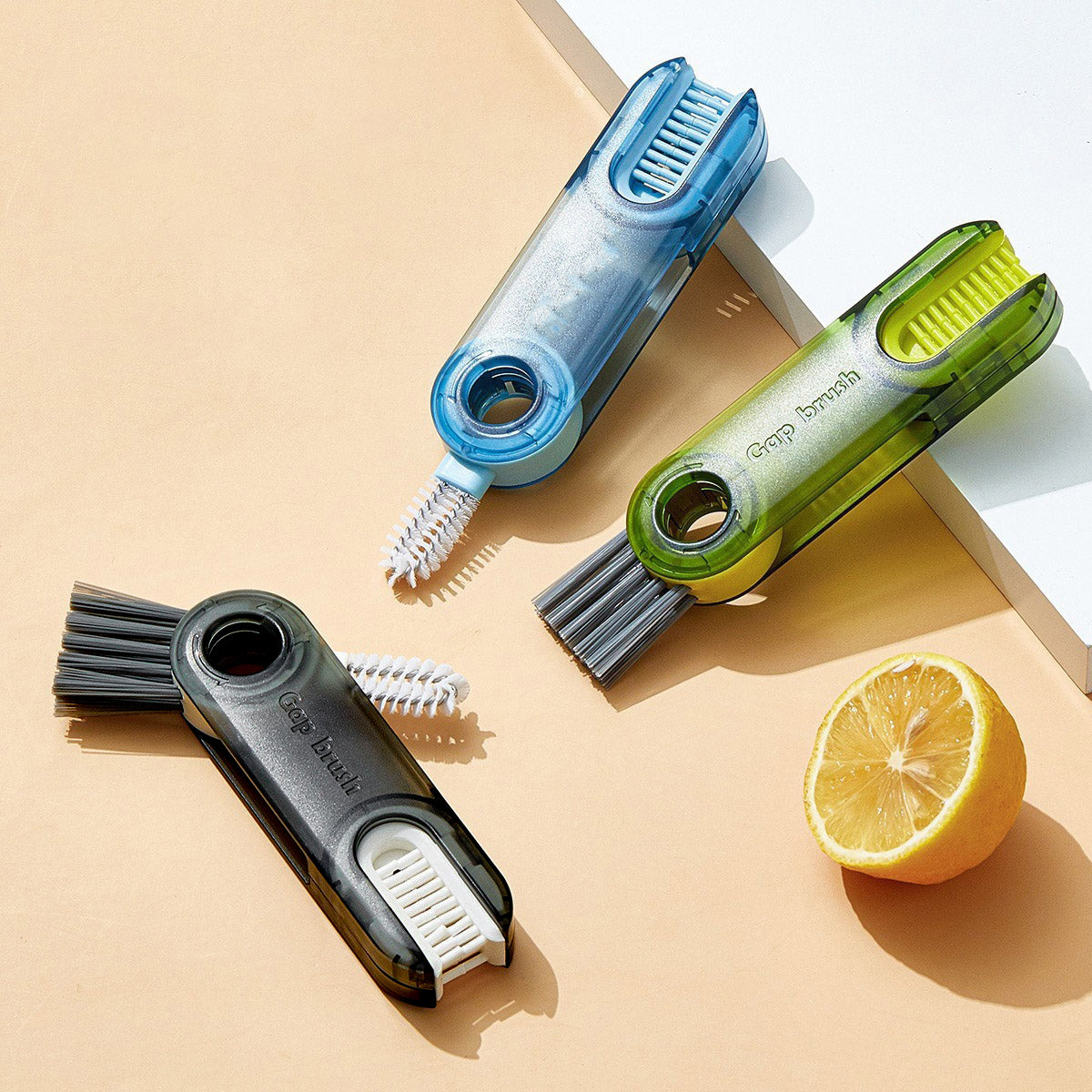 Bottle Cleaning Brush with 3-In-1 Rotating Heads - Grey - view 13