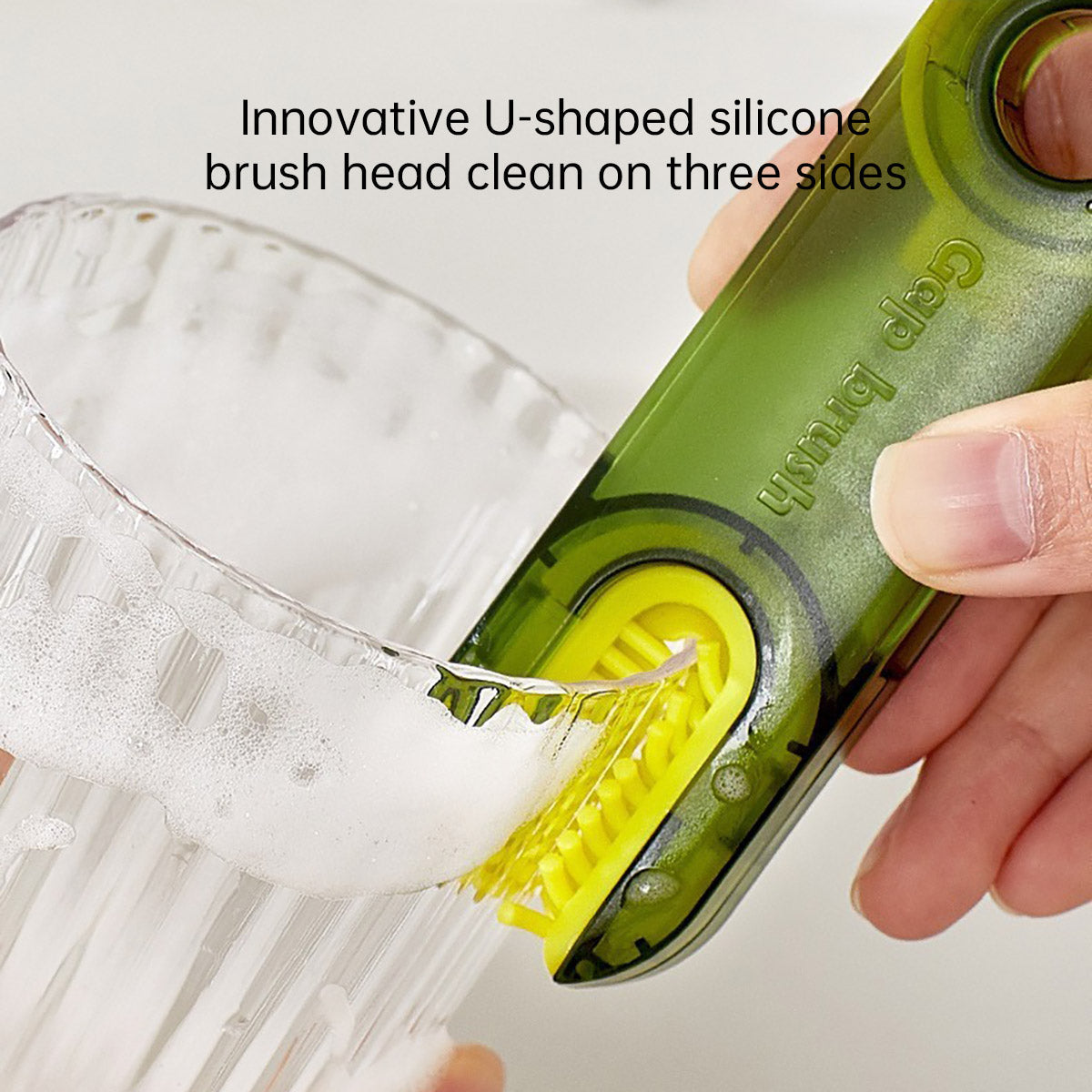 Bottle Cleaning Brush with 3-In-1 Rotating Heads - Grey - view 7