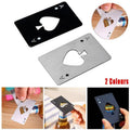 Bottle Opener in Stainless Steel, Ace of Spades Card Design - Black and Silver - view 2