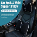 Bow Car Headrest Neck Pillow - Black with White Camellia Embroidery - view 2
