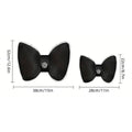 Bow Car Waist Support Pillow - Black with White Camellia Embroidery - view 4