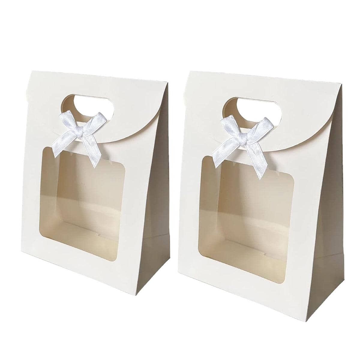 Bow Flap Gift Tote Bag with Window and Handle, Pack of 24 - 26 x 19 x 9 cm - view 3