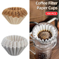 Bowl-Shaped Coffee Filter Papers for Drip Coffee Makers, Pack of 100 - White - view 2