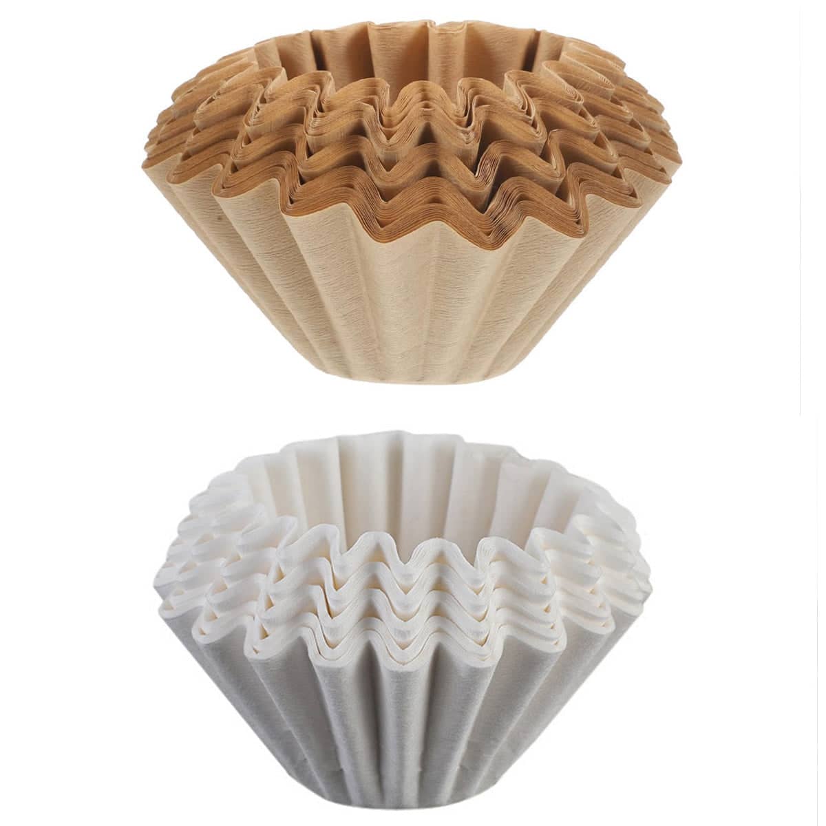 Bowl-Shaped Coffee Filter Papers for Drip Coffee Makers, Pack of 100 - White - view 3