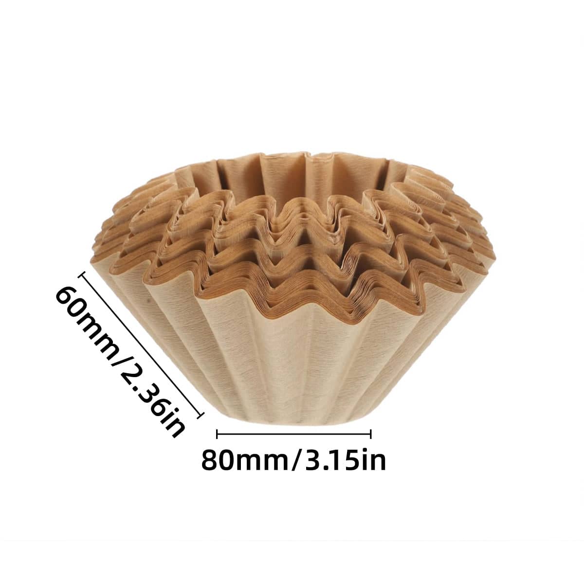 Bowl-Shaped Coffee Filter Papers for Drip Coffee Makers, Pack of 100 - White - view 4