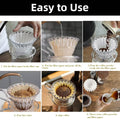 Bowl-Shaped Coffee Filter Papers for Drip Coffee Makers, Pack of 100 - White - view 5