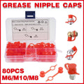 Boxed Grease Nipple Dust Caps for M6, M8 and M10 Fittings, Pack of 80