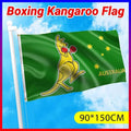 Boxing Kangaroo Flag, 90 x 150 cm (3 x 5 ft) Woven Polyester Banner