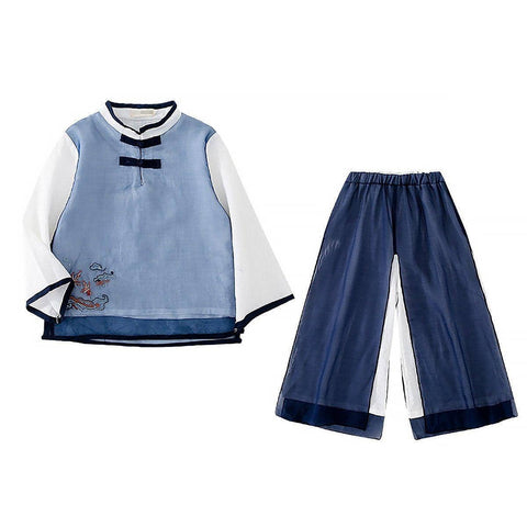 Boys Chinese Hanfu Costume Set, Traditional Style - 150 cm
