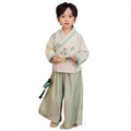 Boys Hanfu Outfit with Bamboo Embroidery - 160 cm