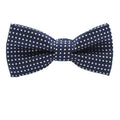Boys Polka Dot Bow Tie with Adjustable Strap - Dark Blue