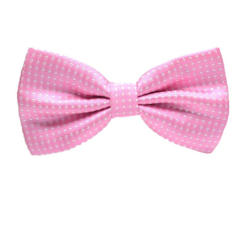 Boys Polka Dot Bow Tie with Adjustable Strap - Pink